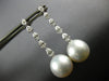 1.45CT DIAMOND & AAA SOUTH SEA PEARL 18KT WHITE GOLD 3D JOURNEY HANGING EARRINGS