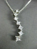 ESTATE .47CT DIAMOND 14KT WHITE GOLD PRINCESS JOURNEY FLOATING PENDANT #17635