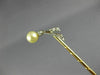 ANTIQUE .07CT OLD MINE DIAMOND & AAA PEARL 14K YELLOW GOLD BIRD LAPEL PIN #26535