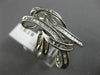 ESTATE MASSIVE 1.92CT DIAMOND 18KT WHITE GOLD 3D CRISS CROSS LOVE KNOT FUN RING