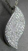 ESTATE .90CT DIAMOND 18KT WHITE GOLD WAVE PENDANT WITH CHAIN BEAUTIFUL #22308