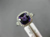 1.59CT DIAMOND & AAA AMETHYST 14KT WHITE GOLD 3D SQUARE CLASSIC ENGAGEMENT RING
