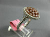 ESTATE WIDE .99CT WHITE & PINK DIAMOND 18KT WHITE & ROSE GOLD CIRCULAR FUN RING
