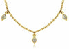 ESTATE .30CT DIAMOND 14KT YELLOW GOLD 3D FOUR STONE BY THE YARD CLASSIC NECKLACE