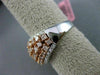 ESTATE LARGE 1.51CT DIAMOND 18KT WHITE & ROSE GOLD 3D WEDDING ANNIVERSARY RING