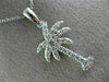 ESTATE .47CT DIAMOND 14KT WHITE GOLD 3D PAVE PALM TREE FLOATING PENDANT #26032