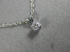 ESTATE .10CT ROUND CUT DIAMOND 14KT WHITE GOLD CLASSIC SOLITAIRE PENDANT #21939