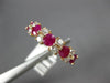 ESTATE 1.75CT DIAMOND & AAA RUBY 14KT ROSE GOLD 3D 5mm CLASSIC ANNIVERSARY RING
