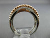 ESTATE .53CT DIAMOND 14KT WHITE & ROSE GOLD 3D MULTI ROW CRISS CROSS LOVE RING