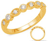 .28CT DIAMOND 14KT YELLOW GOLD 3D ROUND & MARQUISE SHAPE SEMI ETERNITY FUN RING