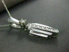 ESTATE LONG .39CT DIAMOND 14KT WHITE GOLD HANGING PYRAMID PENDANT #1706