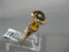 ESTATE 2.15CT ROUND DIAMOND & AAA MULTI GEM 14KT ROSE GOLD THREE STONE FUN RING