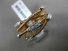 ESTATE .16CT DIAMOND 18KT WHITE & ROSE GOLD 3D MULTI ROW CRISS CROSS MESH RING