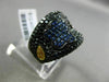 ESTATE 2.85CT BLACK DIAMOND & AAA MULTI COLOR SAPPHIRE 18KT GOLD BUTTERFLY RING