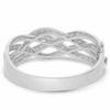 ESTATE LARGE 8.87CT DIAMOND 14KT WHITE GOLD CRISS CROSS INFINITY BANGLE BRACELET