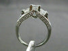 ESTATE 1.50CT DIAMOND 14K WHITE GOLD 3 STONE PAST PRESENT FUTURE ENGAGEMENT RING