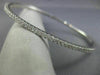 ESTATE .85CT ROUND DIAMOND 18KT WHITE GOLD CLASSIC SEMI ETERNITY BANGLE BRACELET
