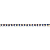 6.90CT DIAMOND & AAA SAPPHIRE 14KT YELLOW GOLD 3D ROUND ETERNITY TENNIS BRACELET