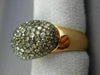 ESTATE LARGE 3.68CT FANCY MULTI COLOR DIAMOND 18K ROSE GOLD 3D FILIGREE FUN RING