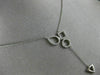 ESTATE .37CT DIAMOND 18KT WHITE GOLD 3D MULTI SHAPE LARIAT FUN NECKLACE