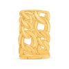 WIDE .22CT DIAMOND 14K YELLOW GOLD DOUBLE LOVE KNOT HUGGIE HOOP HANGING EARRINGS