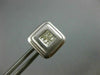 ESTATE LARGE .65CT DIAMOND 14KT WHITE GOLD 3D PRINCESS SQUARE STUD EARRINGS #743
