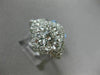 ESTATE LARGE 1.50CT DIAMOND 14KT WHITE GOLD 3D CLUSTER SQUARE FILIGREE LOVE RING