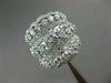 ESTATE EXTRA LARGE 3.75CT DIAMOND 18KT WHITE GOLD MULTI ROW ETOILE COCKTAIL RING