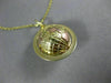 ESTATE 18K YELLOW & ROSE GOLD 3D ALL AROUND THE WORLD HANDCRAFTED PENDANT #26296