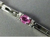 ESTATE 5.66CT DIAMOND & EXTRA FACET PINK SAPPHIRE 14K WHITE GOLD TENNIS BRACELET