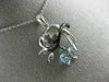ESTATE 1.56CT DIAMOND & AAA MULTI COLOR GEM 14KT WHITE & BLACK GOLD 3D PENDANT