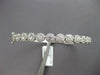 2.19CT DIAMOND 18KT WHITE GOLD MULTI FLOWER SEMI ETERNITY CUFF BANGLE BRACELET