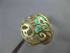 ESTATE LARGE .29CT DIAMOND 18KT TWO TONE GOLD 3D HANDCRAFTED FILIGREE MATTE RING