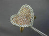 ESTATE .97CT WHITE & PINK DIAMOND 18KT ROSE GOLD HEART SHAPE INFINITY LOVE RING