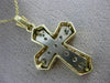 ESTATE LARGE .30CT DIAMOND 14KT TWO TONE GOLD CLASSIC ETOILE CROSS PENDANT #2684