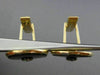 ESTATE LARGE .75CT DIAMOND & ONYX 14K YELLOW CIRCULAR CUFFLINKS & SHIRT STUD SET