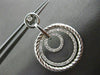 ESTATE LARGE 1.0CT DIAMOND 14KT WHITE GOLD CIRCLE OF LIFE ETOILE HOOP EARRINGS
