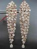 ESTATE EXTRA LARGE 18.98CT PINK DIAMOND 18KT ROSE GOLD CLUSTER HANGING EARRINGS