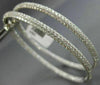 ESTATE WIDE & EXTRA LARGE 8.26CT DIAMOND 14K WHITE GOLD INSIDE OUT HOOP EARRINGS