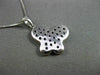 ESTATE .63CTW DIAMOND & AAA SAPPHIRE 18KT WHITE GOLD FLOATING BUTTERFLY PENDANT
