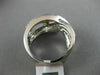 ESTATE WIDE .77CT ROUND DIAMOND 14KT WHITE GOLD MULTI ROW CRISS CROSS LOVE RING