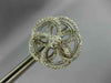 ESTATE LARGE 2.0CT DIAMOND 14KT WHITE GOLD ROUND FLOWER CLIP ON EARRINGS #21749