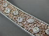 ESTATE EXTRA LARGE 42.16CT WHITE & PINK DIAMOND 18K 2 TONE GOLD CLUSTER BRACELET