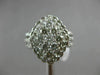 ESTATE LARGE 1.50CT DIAMOND 14KT WHITE GOLD 3D FILIGREE MARQUISE CLUSTER RING FG