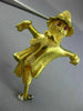 ESTATE LARGE .20CT AAA RUBY & SAPPHIRE 18K YELLOW GOLD 3D SCARECROW BROOCH PIN