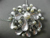 ESTATE LARGE .65CT DIAMOND & AAA SOUTH SEA PEARL 14KT WHITE GOLD FLOWER NECKLACE