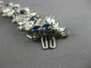 ANTIQUE 28.30CT DIAMOND & AAA SAPPHIRE PLATINUM 3D FLOWER OPEN FILIGREE BRACELET