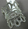 ESTATE EXTRA LARGE 1.53CT DIAMOND 18KT WHITE GOLD 3D OPEN CROWN TEAR DROP RING