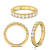 1.0CT DIAMOND 14KT YELLOW GOLD 3D ROUND SEMI ETERNITY WEDDING ANNIVERSARY RING