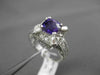 ESTATE 2.48CT DIAMOND & AAA AMETHYST 14KT WHITE GOLD 3D FILIGREE ENGAGEMENT RING